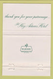 Matchbook Cover - Adams Room Hay Adams Hotel Washington DC 40 Strike