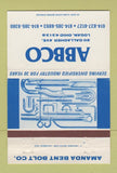 Matchbook Cover - Abbco Amanda Bent Bolt Logan OH 40 Strike