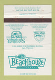Matchbook Cover - Beachhouse Restaurant Bradenton Beach FL Anna Maria 40 Strike