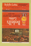 Matchbook Cover - Bedell's Candlelite Restaurant Tonawanda NY 40 Strike