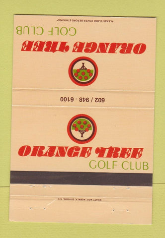 Matchbook Cover - Orange Tree Golf Club Scottsdale AZ 40 Strike