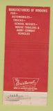 Matchbook Cover - Excel Corporation Elkhart IN 1953 windows 30 Strike