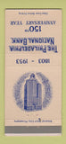 Matchbook Cover - Philadelphia National Bank PA 1953 WEAR 30 Strike