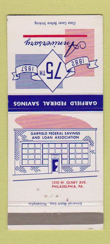 Matchbook Cover - Garfield Federal Savings Philadelphia PA 1957 30 Strike