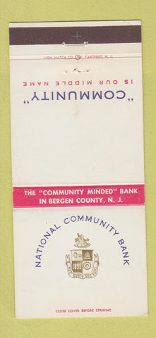 Matchbook Cover - National Community Bank Bergen County NJ 30 Strike