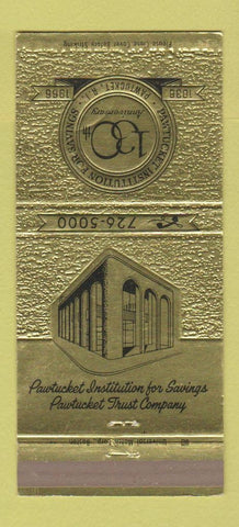 Matchbook Cover - Pawtucket Savings RI 1966 30 Strike