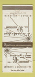 Matchbook Cover - S Marsh & Sons Jewelry Newark Millburn NJ  30 Strike