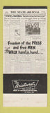 Matchbook Cover - State Journal Lansing MI 1955 newspaper 30 Strike