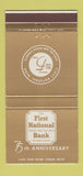 Matchbook Cover - First National Bank San Diego CA 1958 30 Strike