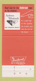 Matchbook Cover - Andersen Windows Krzyske Lumber Walt MI LP Gas 30 Strike