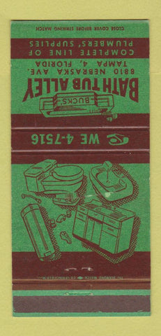 Matchbook Cover - Bath Tub Alley fixtures Tampa FL plumbing supply 30 Strike