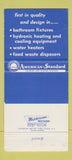 Matchbook Cover - American Standard Bathroom Fixtures New Orleans LA 30 Strike