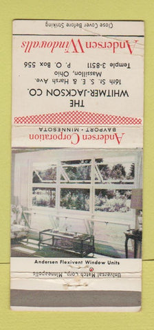 Matchbook Cover - Andersen Windows Whitmer Jackson Massillon OH WORN 30 Strike