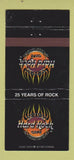 Matchbook Cover - Hard Rock Cafe 25th WEAR 30 Strike