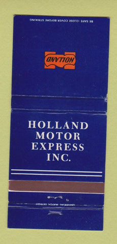 Matchbook Cover - Holland Motor Express Trucking MI WEAR 30 Strike