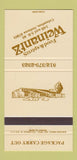Matchbook Cover - Weinantz Restaurant Columbus IN 30 Strike