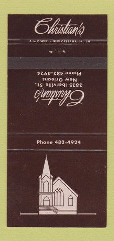 Matchbook Cover - Christian's New Orleans LA 30 Strike