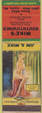 Matchbook Cover - Miek's Southtowner Joplin MO Pinup WORN