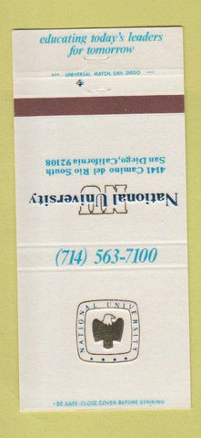 Matchbook Cover - National University San Diego CA 30 Strike