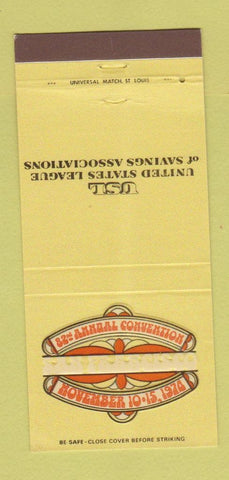 Matchbook Cover - United States League of Savings 1974 Convention 30 Strike