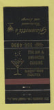 Matchbook Cover - Giannotti's Restaurnt Forest Park IL 30 Strike