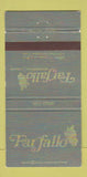Matchbook Cover - Farfallo Restaurant Dallas TX 30 Strike