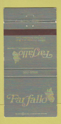 Matchbook Cover - Farfallo Restaurant Dallas TX 30 Strike