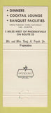 Matchbook Cover - Seven Stars Inn Phoenixville PA 30 Strike