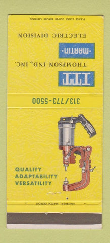 Matchbook Cover - ITT Thompson Martin Electric Warren MI 30 Strike