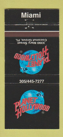 Matchbook Cover - Planet Hollywood Miami FL 30 Strike