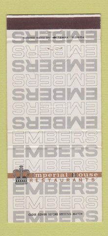 Matchbook Cover - Imperial House Tampa Madiera Beach Winter Park FL 30 Strike
