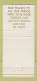 Matchbook Cover - Bush Bros Canned Foods 1958 Dandridge TN 30 Strike