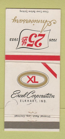 Matchbook Cover - Excel Corp Windows Elkhart IN 1953 WEAR 30 Strike