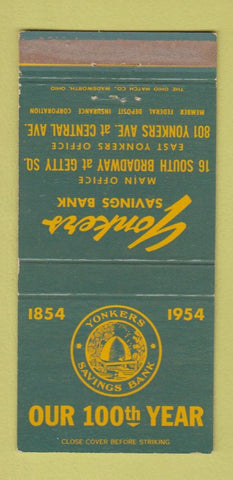 Matchbook Cover - Yonkers Savings Bank NY 1954 30 Strike