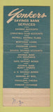 Matchbook Cover - Yonkers Savings Bank NY 1954 30 Strike