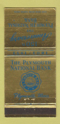 Matchbook Cover - Plymouth Bank MA 1953 WEAR 30 Strike