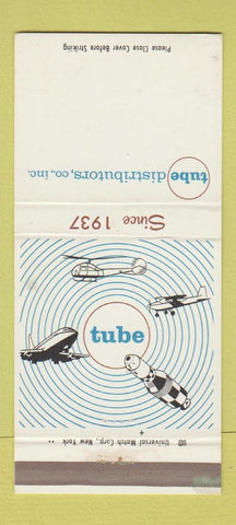 Matchbook Cover - Tube Distributors Euless TX aircraft aluminum 30 Strike