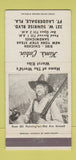 Matchbook Cover - Kim's Cabin Fort Lauderdale FL Worst Ribs hillbilly 30 Strike