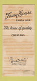 Matchbook Cover - Town House Santa Ana CA girlie WEAR 30 Strike