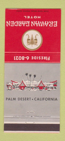 Matchbook Cover - Erawan Garden Hotel Palm Desert CA 30 Strike