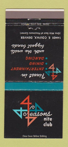 Matchbook Cover - 4 Seasons Nite Club Denver Colorado Colfax 30 Strike