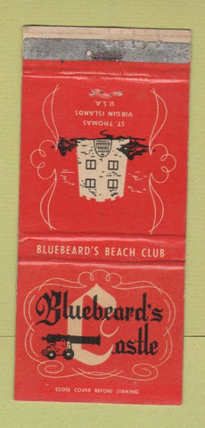 Matchbook Cover - Bluebeard's Castle St Thomas Virgin Islands WORN 30 Strike