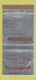 Matchbook Cover - Liberty Natoinal Bank Paris TX WEAR 30 Strike