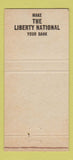 Matchbook Cover - Liberty Natoinal Bank Paris TX WEAR 30 Strike