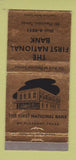 Matchbook Cover - First National Bank Mount Pleasant TX 30 Strike
