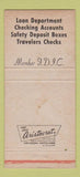 Matchbook Cover - First National Bank Mount Pleasant TX 30 Strike