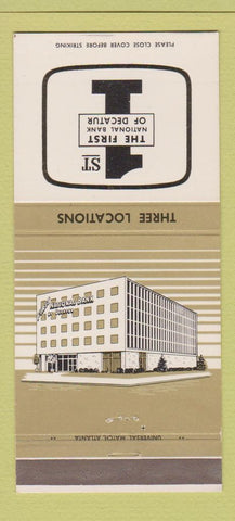 Matchbook Cover - First National Bank Decatur GA 30 Strike
