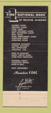 Matchbook Cover - First National Bank Decatur GA 30 Strike