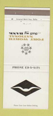 Matchbook Cover - Fort Worth National Bank TX 30 Strike