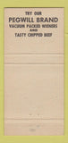 Matchbook Cover - Pegwill Packing Springfield IL meats sausage 30 Strike